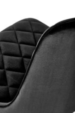 Krzesło K450 tapicerowane velvet czarny do jadalni - obrazek 6