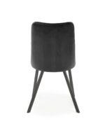 Krzesło K450 tapicerowane velvet czarny do jadalni - obrazek 9