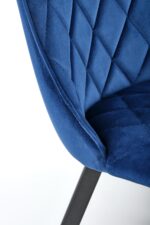 Krzesło K450 tapicerowane velvet granatowy do jadalni - obrazek 4