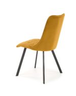 Krzesło K450 tapicerowane velvet musztardowy do jadalni - obrazek 3