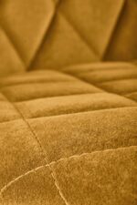 Krzesło K450 tapicerowane velvet musztardowy do jadalni - obrazek 4
