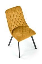 Krzesło K450 tapicerowane velvet musztardowy do jadalni - obrazek 7