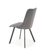 Krzesło K450 tapicerowane velvet popielaty do jadalni - obrazek 6