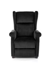 Fotel rozkładany AGUSTIN 2 75 cm czarny velvet BLUVEL z funkcją relax - obrazek 2