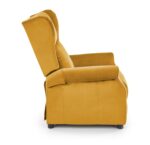 Fotel rozkładany AGUSTIN 2 75 cm musztardowy velvet BLUVEL z funkcją relax - obrazek 3