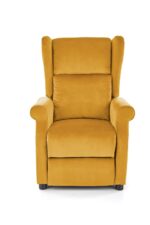 Fotel rozkładany AGUSTIN 2 75 cm musztardowy velvet BLUVEL z funkcją relax - obrazek 4