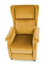 Fotel rozkładany AGUSTIN 2 75 cm musztardowy velvet BLUVEL z funkcją relax - obrazek 7
