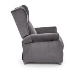 Fotel rozkładany AGUSTIN 2 75 cm popielaty velvet BLUVEL z funkcją relax - obrazek 2
