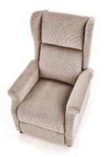 Fotel masujący rozkładany AGUSTIN M 75 cm beżowy z funkcją relax do salonu - obrazek 4