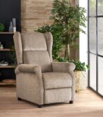 Fotel masujący rozkładany AGUSTIN M 75 cm beżowy z funkcją relax do salonu - obrazek 3