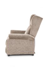 Fotel masujący rozkładany AGUSTIN M 75 cm beżowy z funkcją relax do salonu - obrazek 2