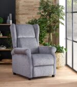 Fotel masujący rozkładany AGUSTIN M 75 cm popielaty z funkcją relax do salonu - obrazek 3