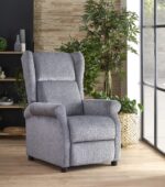 Fotel rozkładany AGUSTIN 75 cm popielaty z funkcją relax do salonu - obrazek 3
