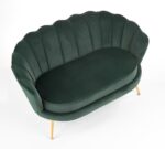 Fotel wypoczynkowy AMORINITO XL 127 cm zielony velvet do salonu - obrazek 7