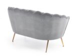 Fotel wypoczynkowy AMORINITO XL 127 cm popielaty velvet do salonu - obrazek 3