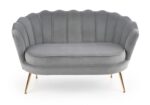 Fotel wypoczynkowy AMORINITO XL 127 cm popielaty velvet do salonu - obrazek 7
