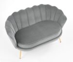 Fotel wypoczynkowy AMORINITO XL 127 cm popielaty velvet do salonu - obrazek 8