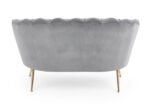Fotel wypoczynkowy AMORINITO XL 127 cm popielaty velvet do salonu - obrazek 9