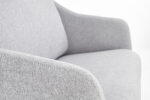 Fotel wypoczynkowy SOFT 2 XL 125 cm jasny popielaty / czarny do salonu - obrazek 5