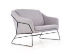 Fotel wypoczynkowy SOFT 2 XL 125 cm jasny popielaty / czarny do salonu - obrazek 8