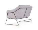 Fotel wypoczynkowy SOFT 2 XL 125 cm jasny popielaty / czarny do salonu - obrazek 10