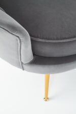 Fotel wypoczynkowy AMORINITO 81 cm popielaty velvet do salonu - obrazek 6