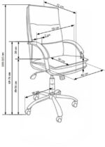 Fotel gabinetowy STANLEY 59 cm czarny do biura i gabinetu - obrazek 3