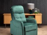 Fotel rozkładany FELIPE 2 64 cm zielony velvet z funkcją relax do salonu