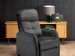 Fotel rozkładany FELIPE 2 64 cm czarny velvet z funkcją relax do salonu
