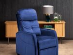 Fotel rozkładany FELIPE 2 64 cm granatowy velvet z funkcją relax do salonu