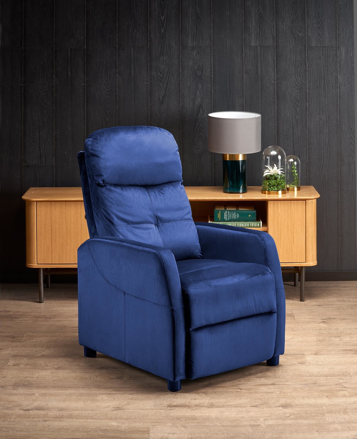 product-1047-1.jpg Fotel rozkładany FELIPE 2 64 cm granatowy velvet z funkcją relax do salonu - obrazek 1