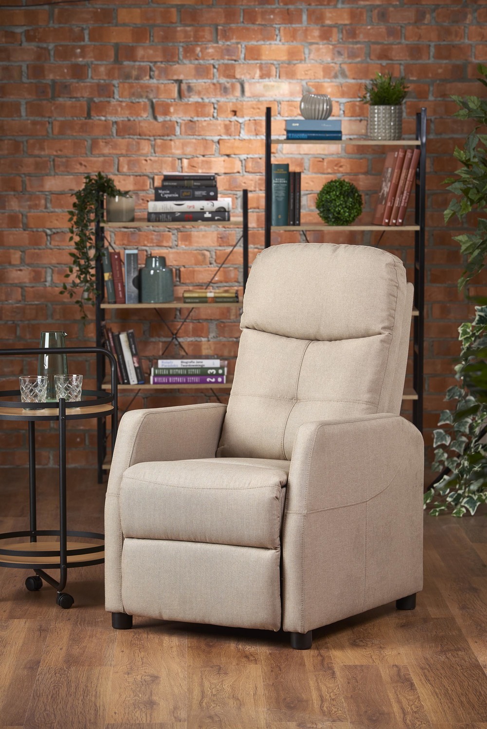 product-1050-1.jpg Fotel rozkładany FELIPE 64 cm beżowy z funkcją relax do salonu - obrazek 1