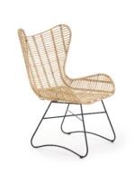 Fotel wypoczynkowy INDIANA rattan naturalny naturalny do salonu