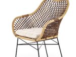 Krzesło K336 rattan naturalny naturalny / ciemny brąz do jadalni