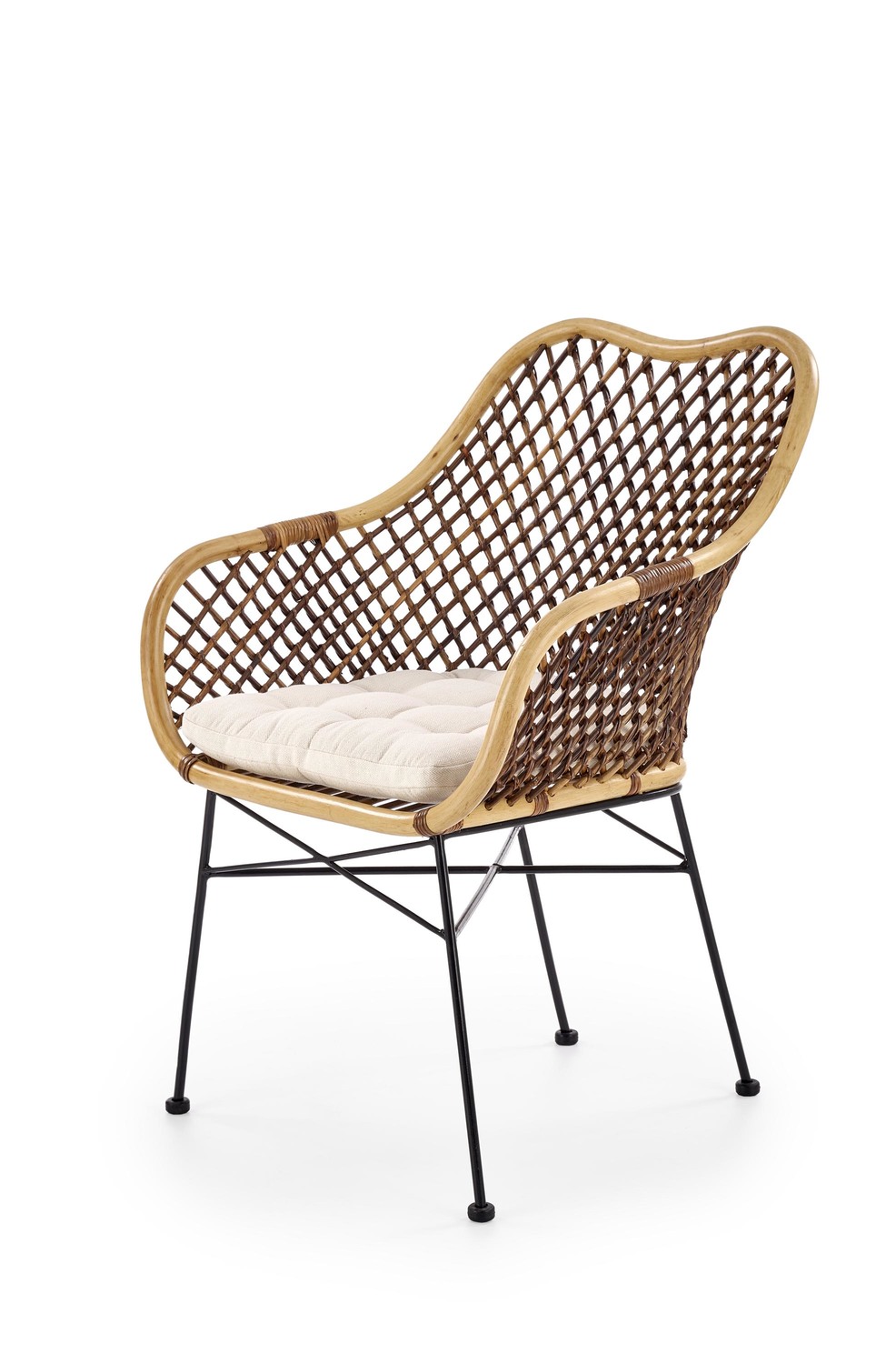 product-1525-1.jpg Krzesło K336 rattan naturalny naturalny / ciemny brąz do jadalni - obrazek 1