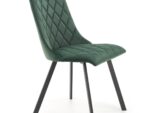 Krzesło K450 tapicerowane velvet ciemny zielony do jadalni