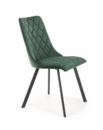 Krzesło K450 tapicerowane velvet ciemny zielony do jadalni