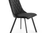 Krzesło K450 tapicerowane velvet czarny do jadalni