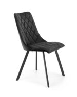 Krzesło K450 tapicerowane velvet czarny do jadalni