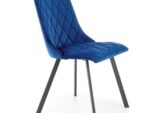 Krzesło K450 tapicerowane velvet granatowy do jadalni
