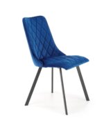Krzesło K450 tapicerowane velvet granatowy do jadalni