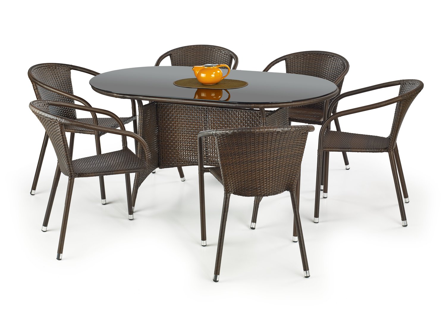 product-1955-1.jpg Stół ogrodowy MASTER rattan ciemny brąz-czarny do ogrodu i na taras - obrazek 1