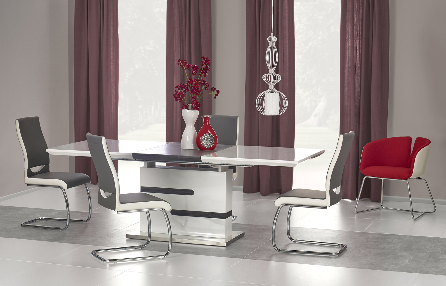 product-2027-1.jpg Stół rozkładany MONACO rozkładany MDF biało-popielaty do jadalni - obrazek 1