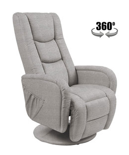 PULSAR 2 recliner z funkcją masażu popielaty