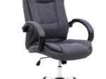 Fotel gabinetowy RELAX 2 TILT tapicerowany ciemny popiel do biura