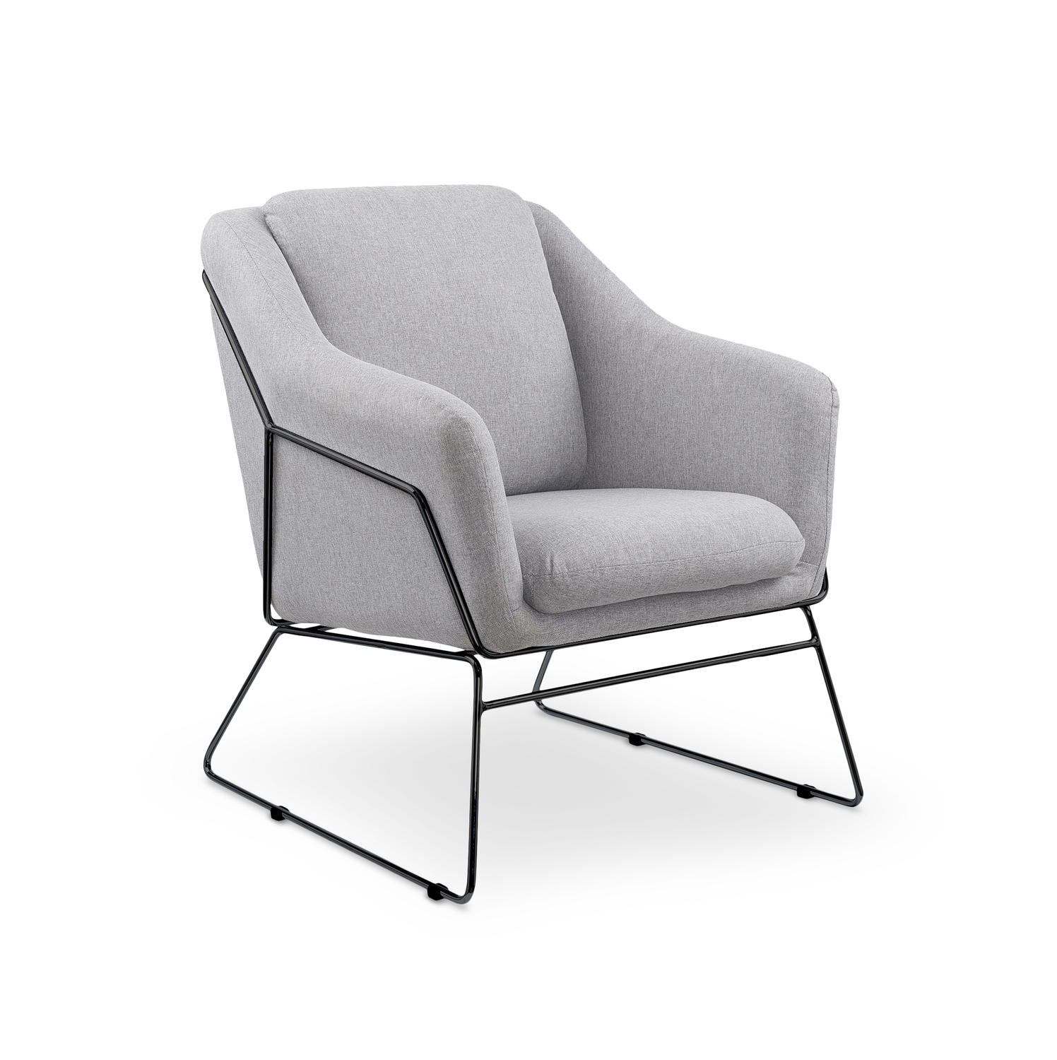 product-2345-1.jpg Fotel wypoczynkowy SOFT 2 69 cm jasny popielaty / czarny do salonu - obrazek 1