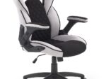 Fotel gabinetowy SONIC 68 cm jasny popielaty / czarny do biura i gabinetu