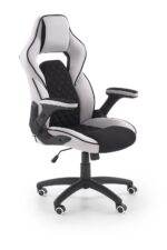 Fotel gabinetowy SONIC 68 cm jasny popielaty / czarny do biura i gabinetu