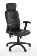 Fotel gabinetowy STILO 66 cm czarny do biura i gabinetu