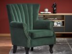 Fotel TITAN 73 cm ciemny zielony / zielony velvet do wnętrza